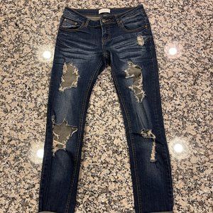 Lola Distressed Dark Blue Jeans